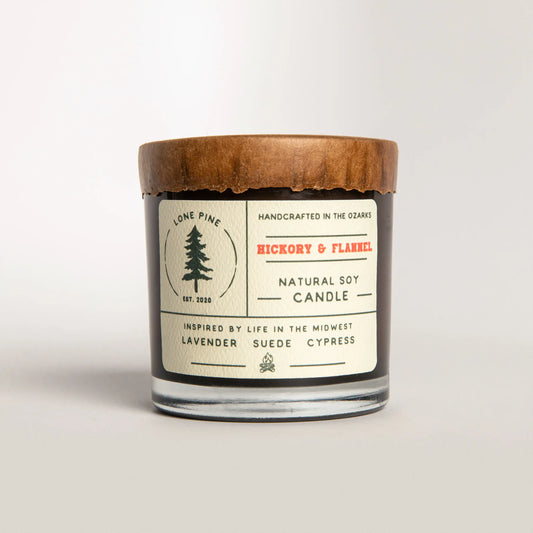 Lone Pine | Hickory & Flannel Soy Candle