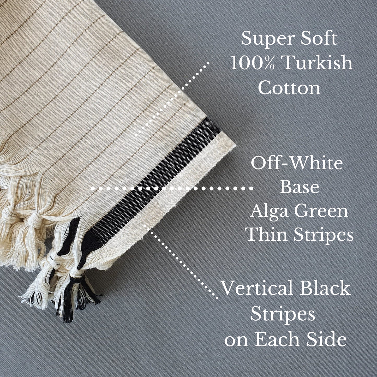 The Loomia | Silvia 100% Turkish Cotton Hand Towel